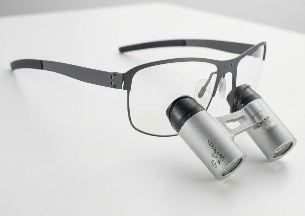 Titan Black with loupes. White background